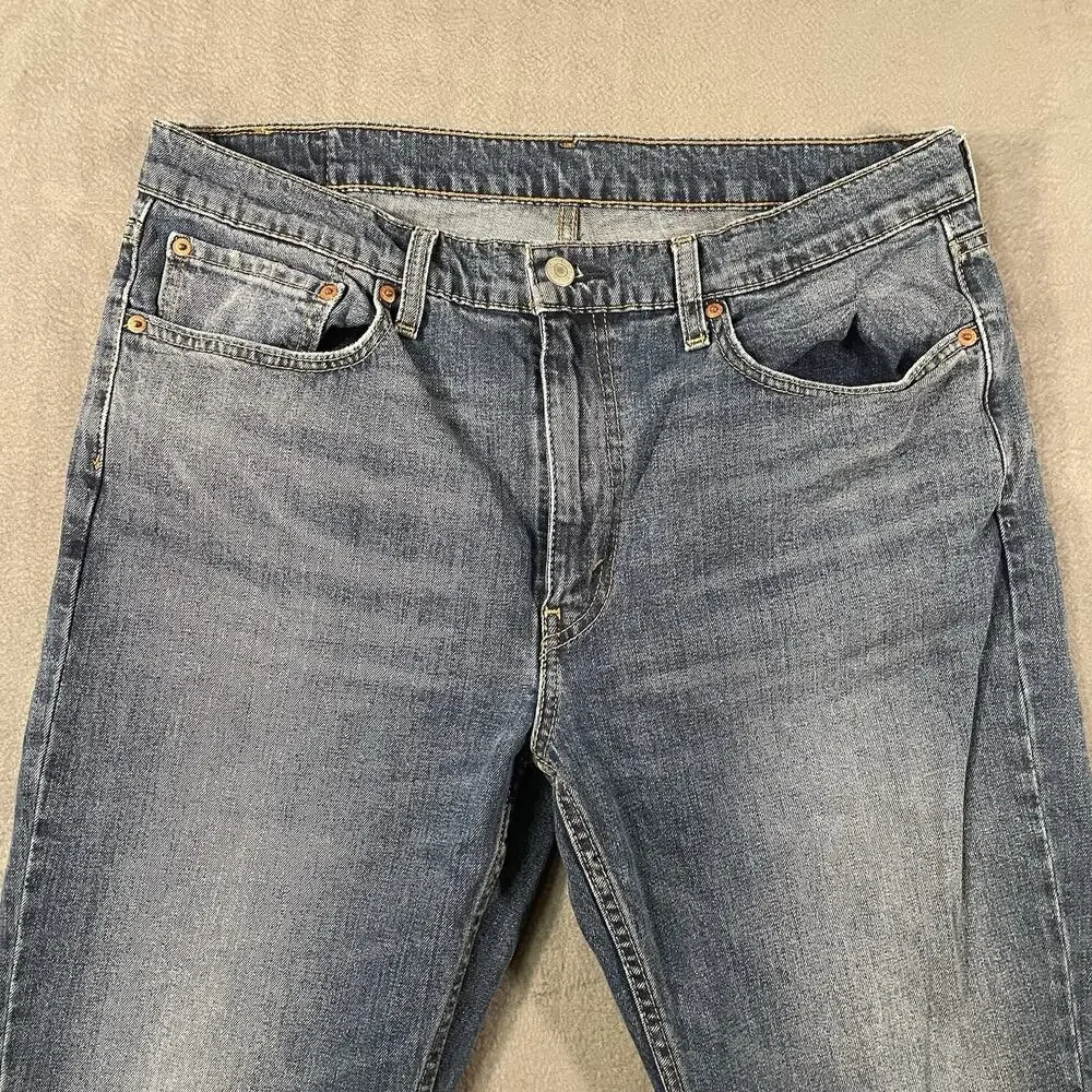 Levi’s 514 Men’s Jeans W36 L30 Blue Straight Fit Denim Medium Wash